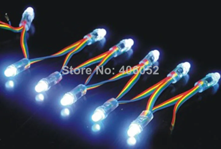 1000 шт. 12 мм LPD9813/LPD6803 пиксельный модуль IP68 Водонепроницаемый DC5V полный цвет 50 шнур