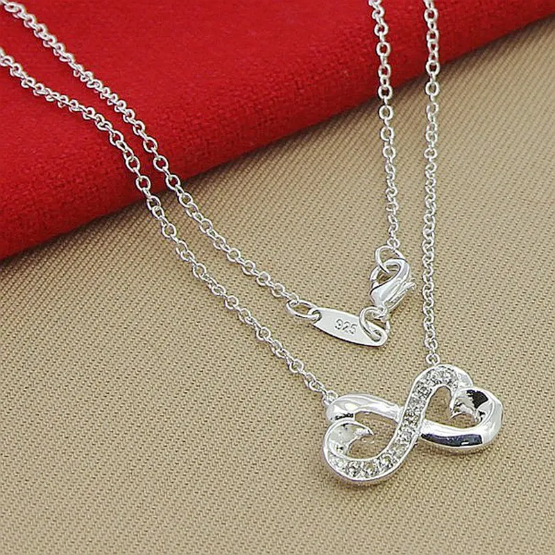 Женское колье-чокер бесконечное сердце серебро 2019 пробы | Украшения и аксессуары
