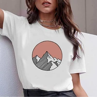 womens t shirts 2022 funny natural landscape graphic hot sale t shirts 90s girl harajuku white short o neck sleeve tee tops