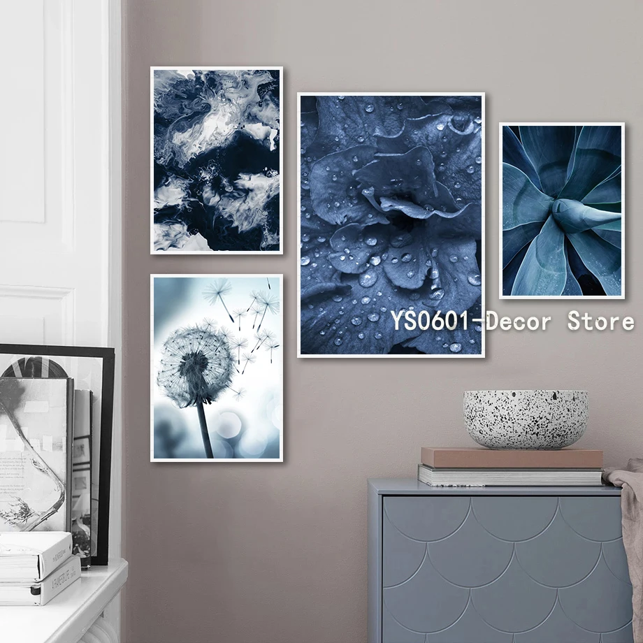 

Modern Plant Dandelion Succulents Still Life Wall Art Canvas Painting Posters and Prints Picture Home Room Decor (No Frame)