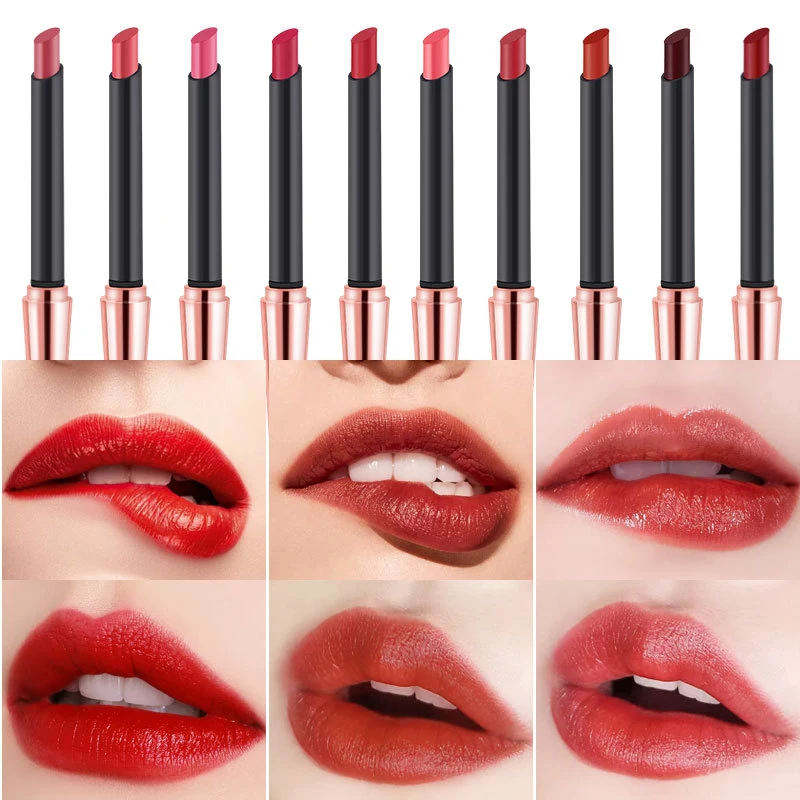 

Hanfei Smoke Tube Lipstick 10 Color Moisturizing Easy To Color Cigarette Tube Lipstick Waterproof Non-stick Cup Lip Makeup TSLM1