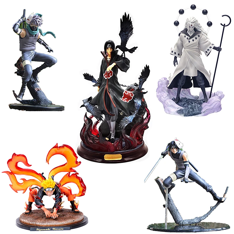 

Naruto Shippuden Anime Figure GK Akagi Uchiha Itachi 6-Dolls Kakashi Action Doll PVC Statue Collection Toy Child Birthday Gift
