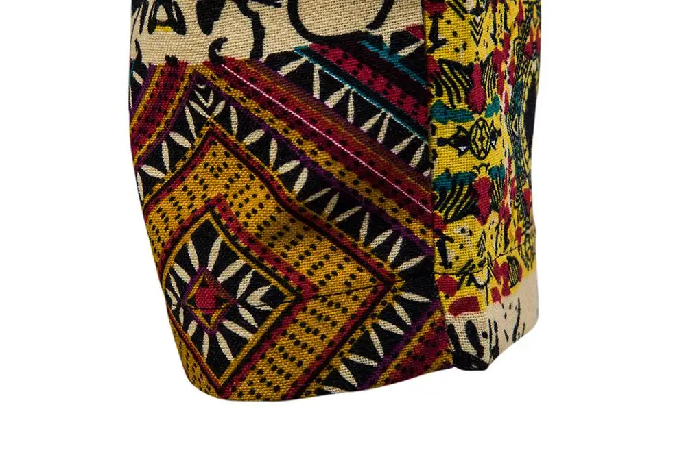 Мужской блейзер с принтом 2 шт./компл. мужские костюмы брюками льняное полотно