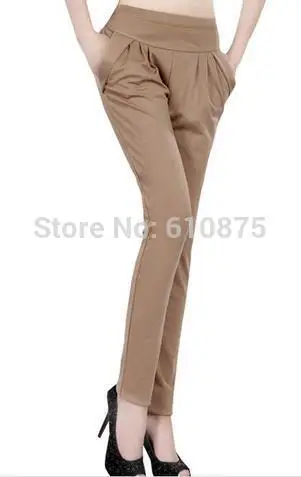

Women Autumn summer Plus Size Color Plus Velvet High Waist Harem Pants Casual Fashion Harem Trousers hot sale cheap pants