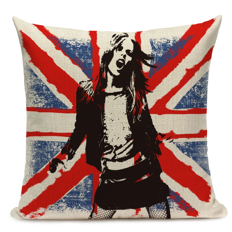 Полоса английская клавиатура Юнион Джек американский флаг пледы Наволочки 45 см х