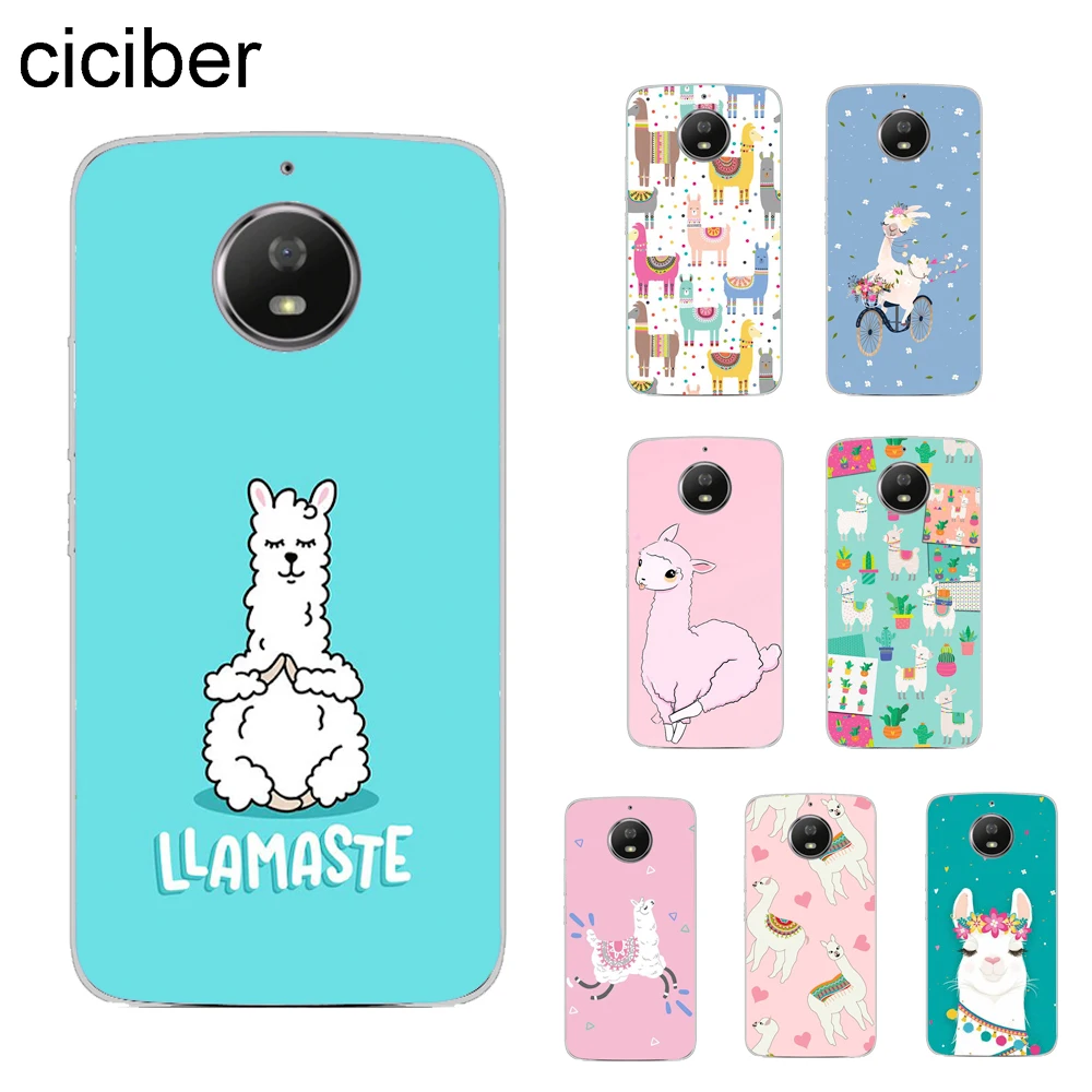 Ciciber животные лама Альпака чехол для Motorola Moto ONE C Z2 Z3 G5 G4 G5S G6 P30 E3 E4 E5 Plus Play Power X4 M