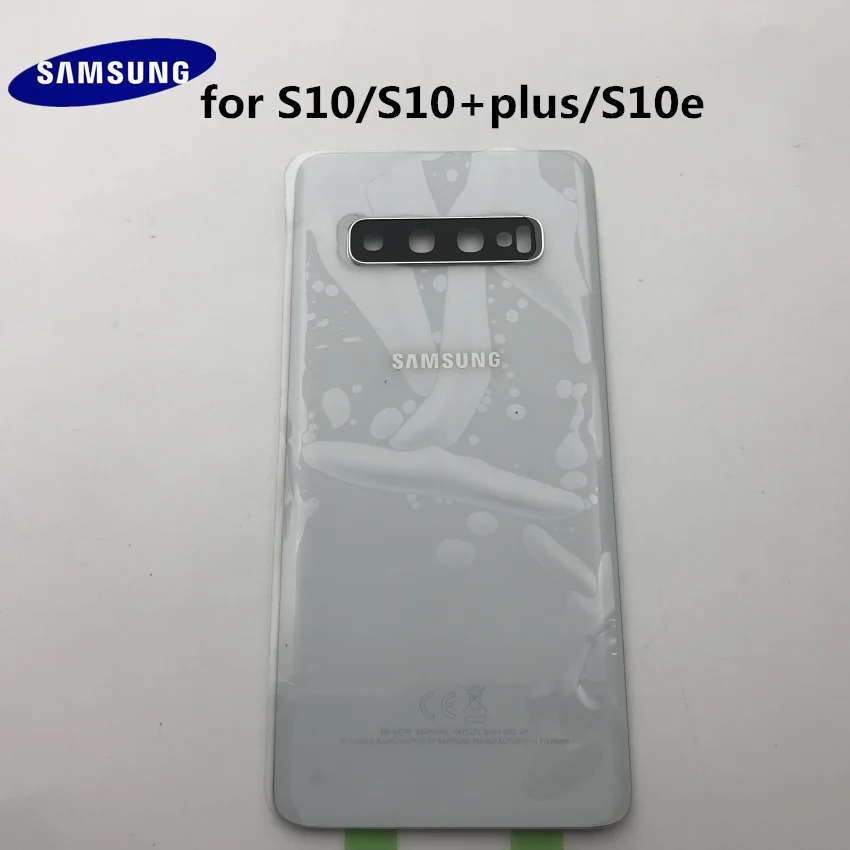 samsung Galaxy S10+ plus G970 G975 S10e G973 Задняя стеклянная крышка батарейного отсека, задняя крышка корпуса, запасной чехол+ клейкая наклейка