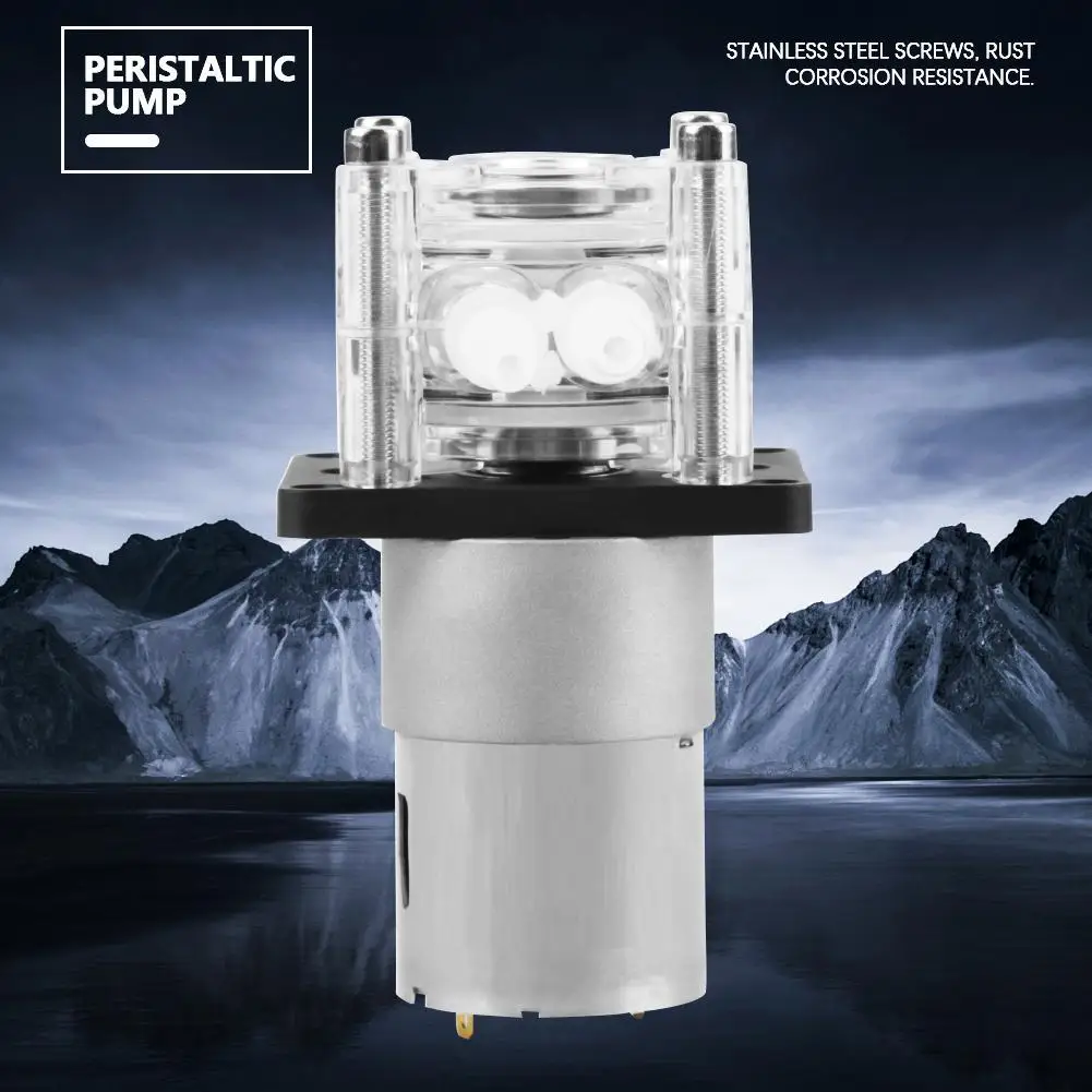 

12V 24V DC Motor Water Pump Peristaltic Dosing Head For Aquarium Lab Analytical Water with Water Pipe DIY Liquids Pump Tool