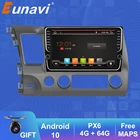 Автомагнитола Eunavi, 2 DIN, Android 10, мультимедийный видеоплеер, GPS-навигация для Honda Civic 2006-2011, 2 DIN, автомобильный ПК, 9 дюймов, без dvd, USB