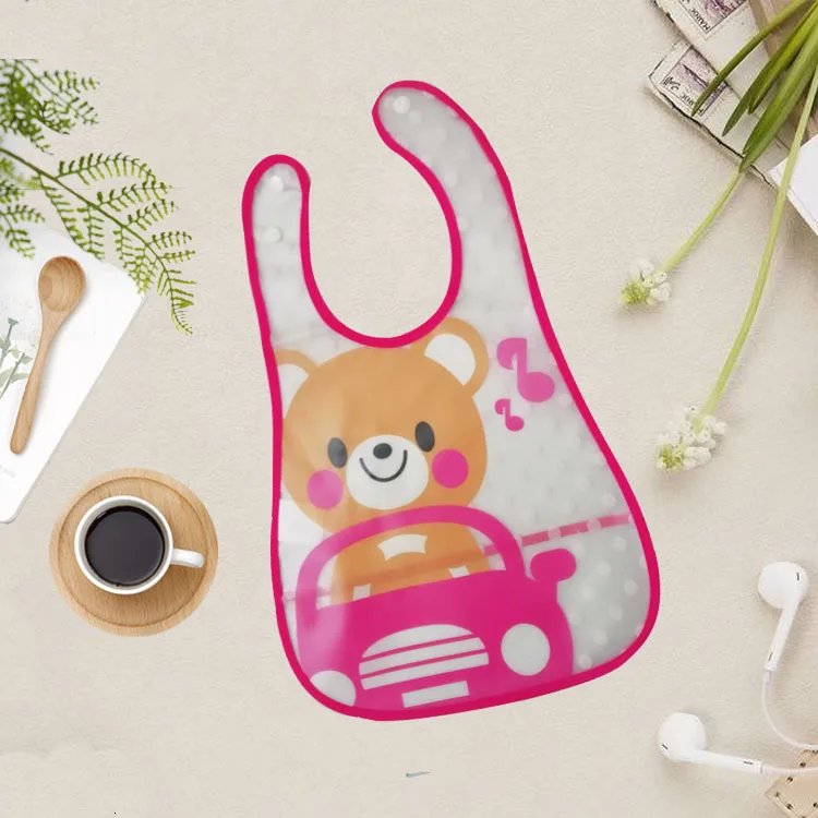 The little bear Мультяшные детские нагрудники Eva водонепроницаемые детские слюнявчик для кормления для маленьких девочек и мальчиков слюнявчик для полотенец с принтом фартук EVA Bib - Цвет: The little bear