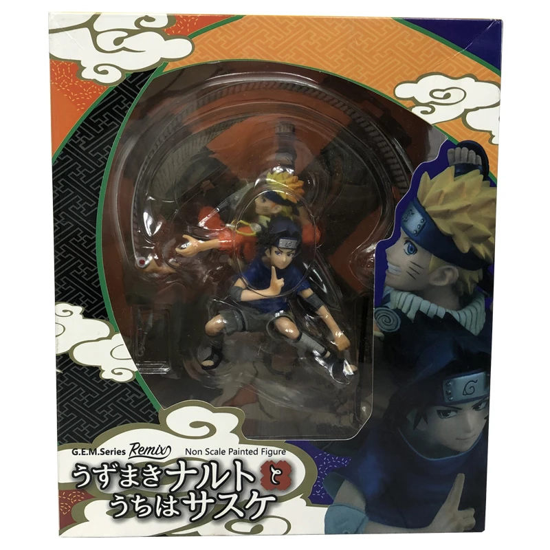 

naruto shippuden gk gem uzumaki naruto uchiha sasuke battle ver. 19cm anime action figure collectible figma toy statue toy