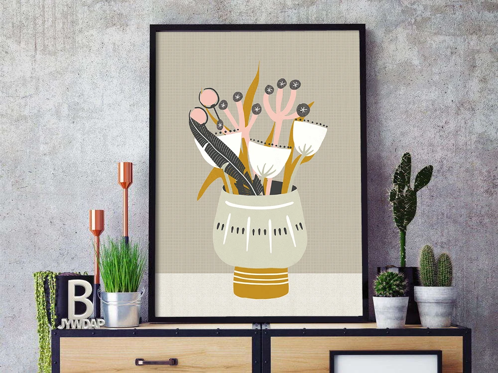 Настенное искусство среднего века фольклорное 60-е принты скандинавский