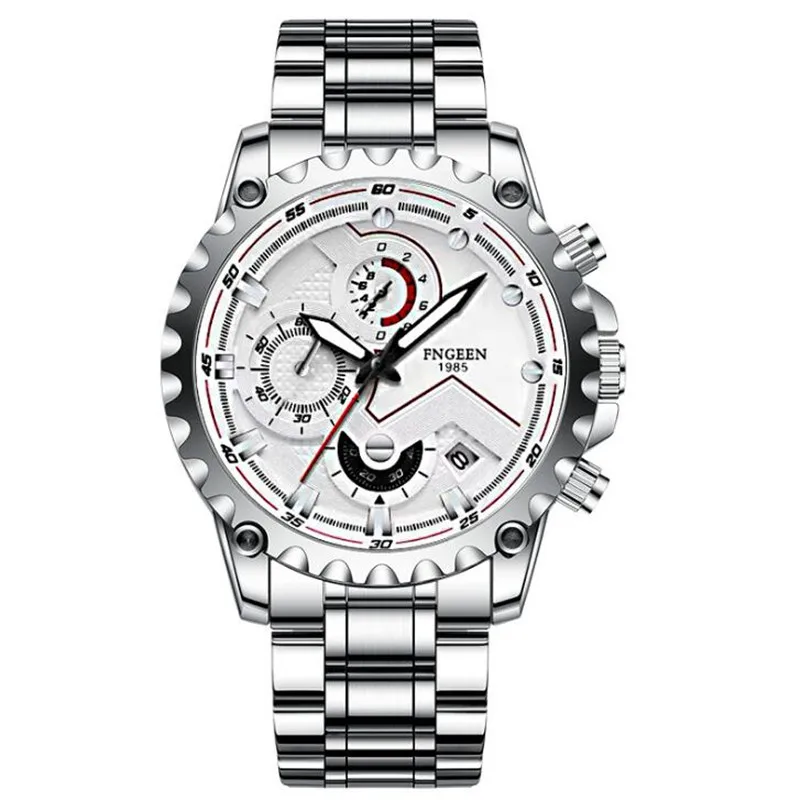 Часы наручные мужские кварцевые брендовые водонепроницаемые Модные с ремешком