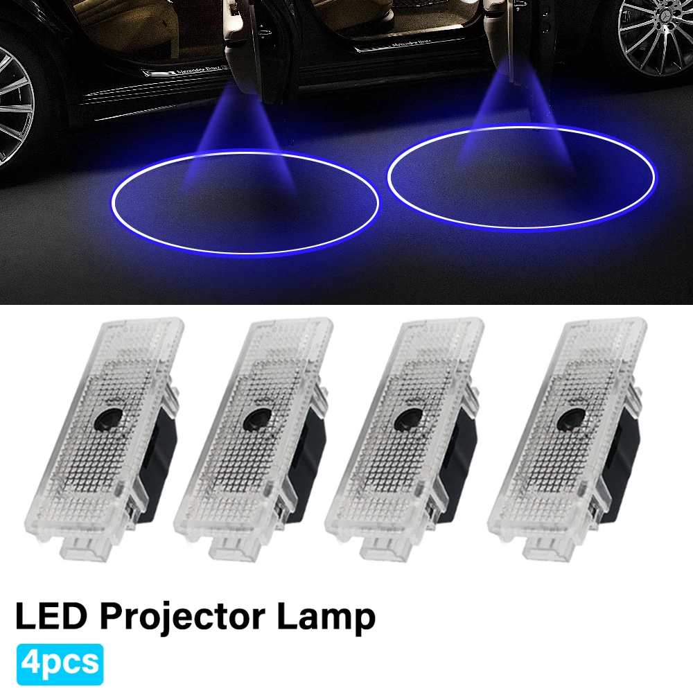 4 шт. светодиодные лампы для дверей автомобиля приветственная лампа автозапчасти
