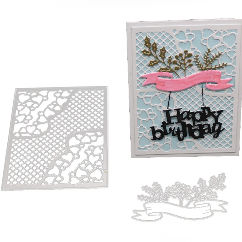 Rectangle Metal Cutting Dies and Stamps Stencils Plaid Background for DIY Scrapbooking Album Paper Card Embossing Template | Дом и сад