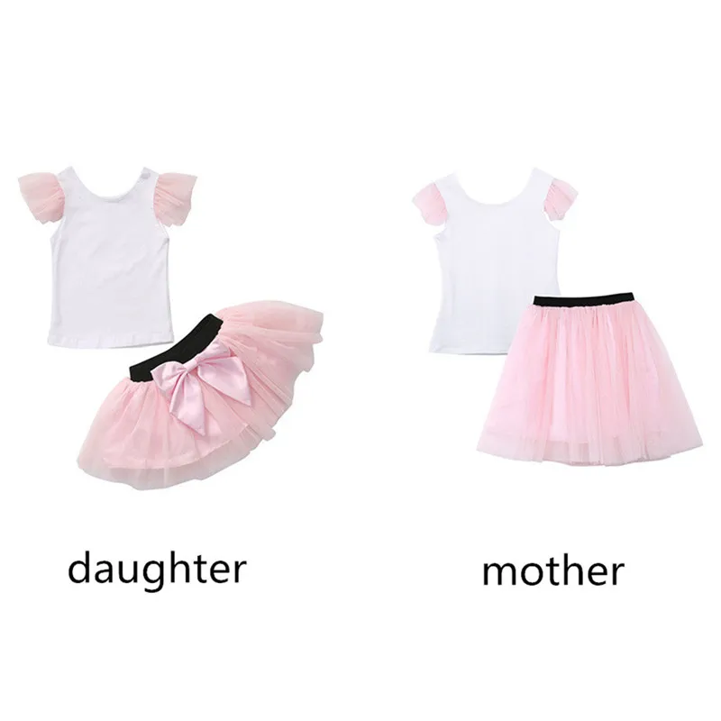 Одинаковая одежда для семьи платья мамы и дочки Мама я летняя хлопчатобумажная