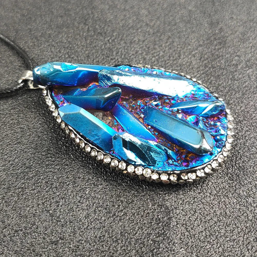 Природной руды подвески для женщин мужчин ювелирные изделия цепочка с подвеской