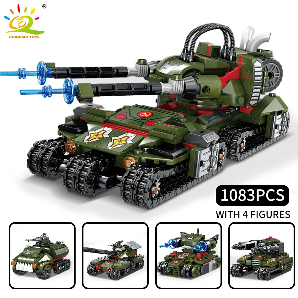 HUIQIBAO военные Танки-апокалипсисы установка Chariot Строительство Блоки город WW2 Танк