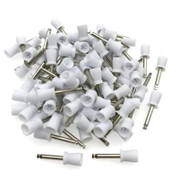 100 pcs dental polishing 4 webbed prophy cup brush white color latch type