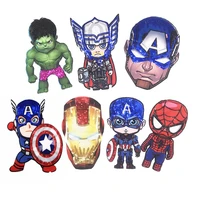 cartoon avengers fabric patches garment accessory heros embroidery sewing patch diy garment decoration sequins cloth stickers