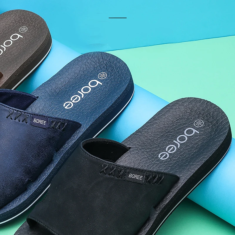 Повседневная мужская обувь Boree амортизирующие мягкие мужские шлепанцы