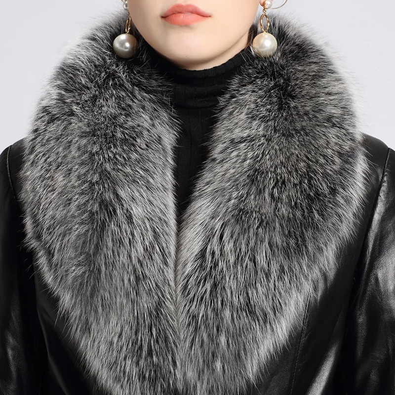 Женское длинное пальто зимняя теплая приталенная куртка из натуральной овечьей