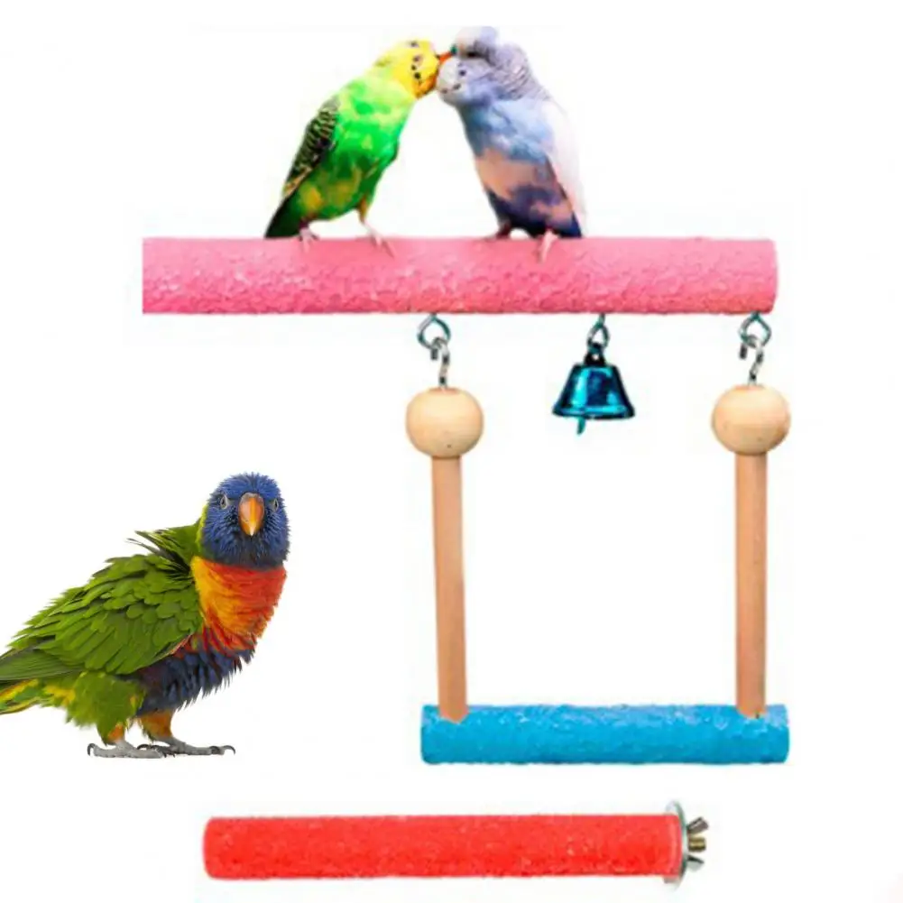 Жевательная игрушка для птиц практичный игрушечный попугай с колокольчиком | Дом