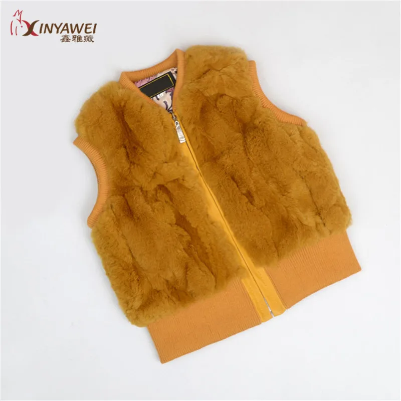 100% натуральный мех кролика жилет/верхняя одежда жилет/жилеты для мальчиков и