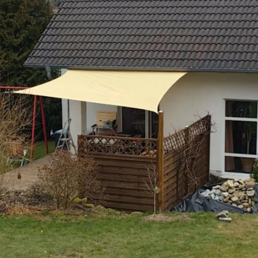 

Garden Supplies Windshield Canopy Cover Sun Shade Sail Waterproof UV BlockGray/Beige for Outdoor Patio Garden Yard Windshield