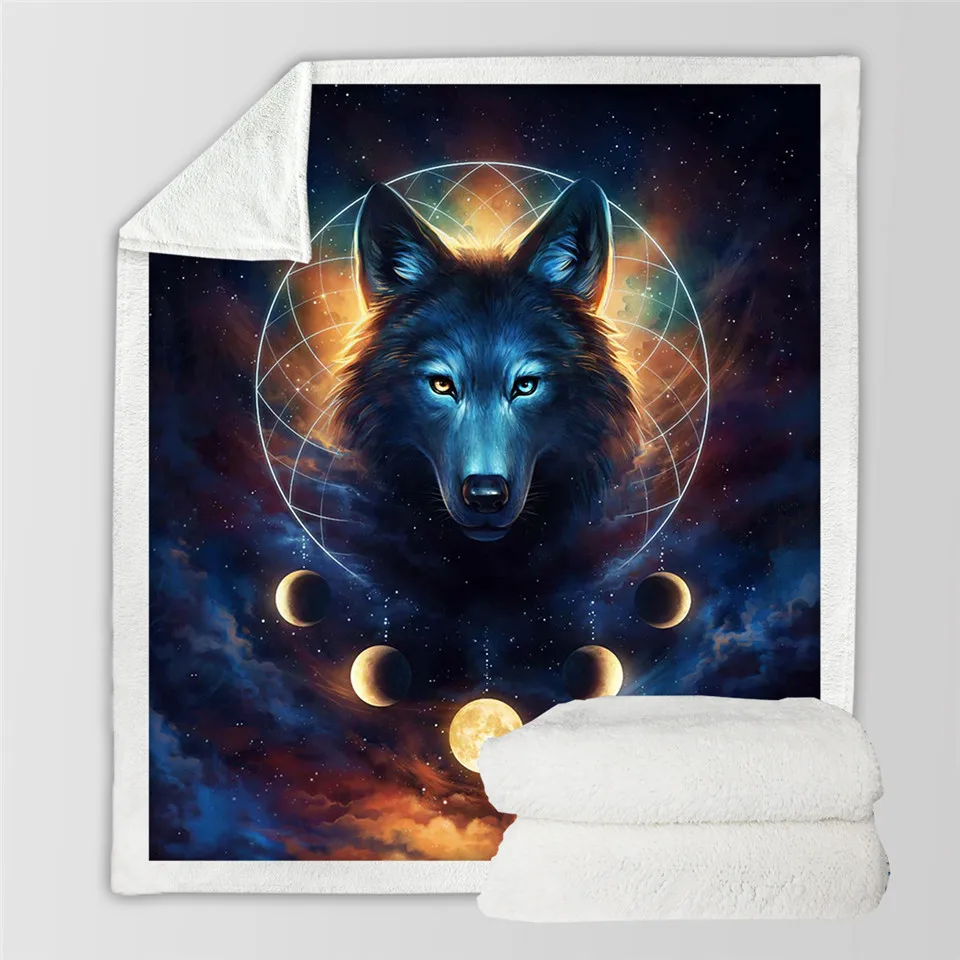 Dream Catcher Ловец снов от JoJoesArt волк бархатное плюшевое одеяло для дивана Луна Затмение пледы одеяло Галактический принт тонкое одеяло постельные принадлежности 150x200 см - Цвет: Dream Catcher