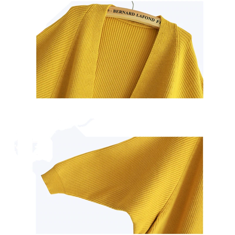 

2020 Long Cardigan women Sweater Autumn Winter Bat sleeve Knitted Sweater Plus size Jacket Loose Ladies Sweaters Cardigans 3XL