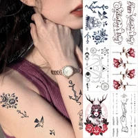 waterproof temporary tattoo sticker anchor letter lettering rose small fake tatoo arm shoulder hand men women kids tatto body