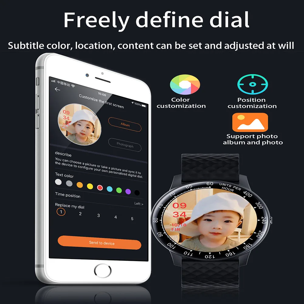 Смарт часы H30 могут настроить циферблат чтобы выключить экран и сохранить яркую