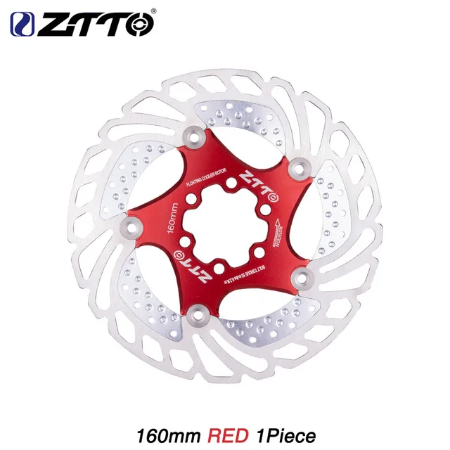 cooling 160mm red ZTTO Велосипедный тормозной охлаждающий диск плавающий ледяной ротор для горного велосипеда с гравием 203 мм 180 мм 160 мм 140 мм охлаждающий ротор vs RT99 RT86 - Цвет: cooling 160mm red