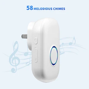 no need battery wireless doorbell waterproof electronic door bell led flashing security alarm welcome melodies mini button free global shipping