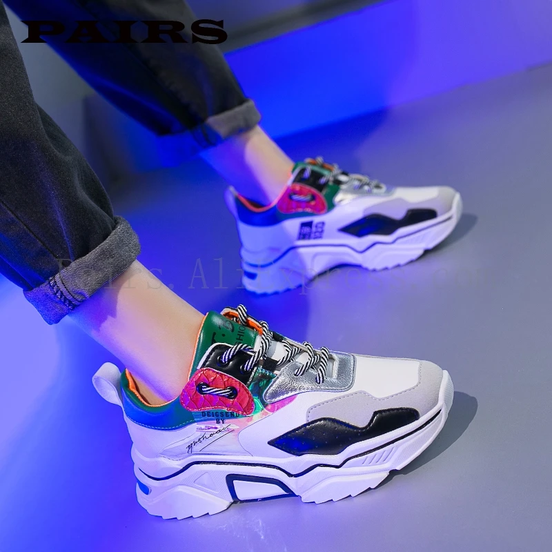 Роскошные Дизайнерские лоскутные модные кроссовки женские с перекрестной