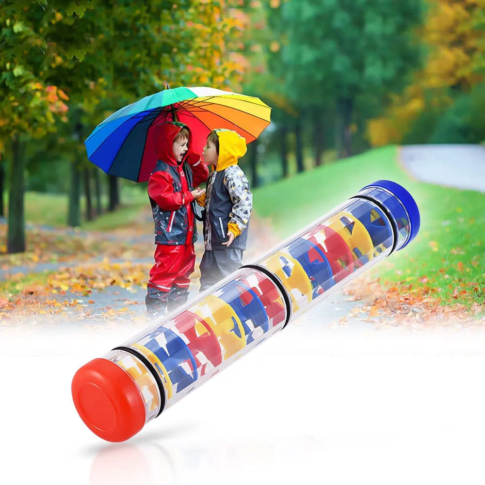 

Colorful 12 Rainmaker Rain Stick Musical Instrument Toy for Toddler Kids Games KTV Party
