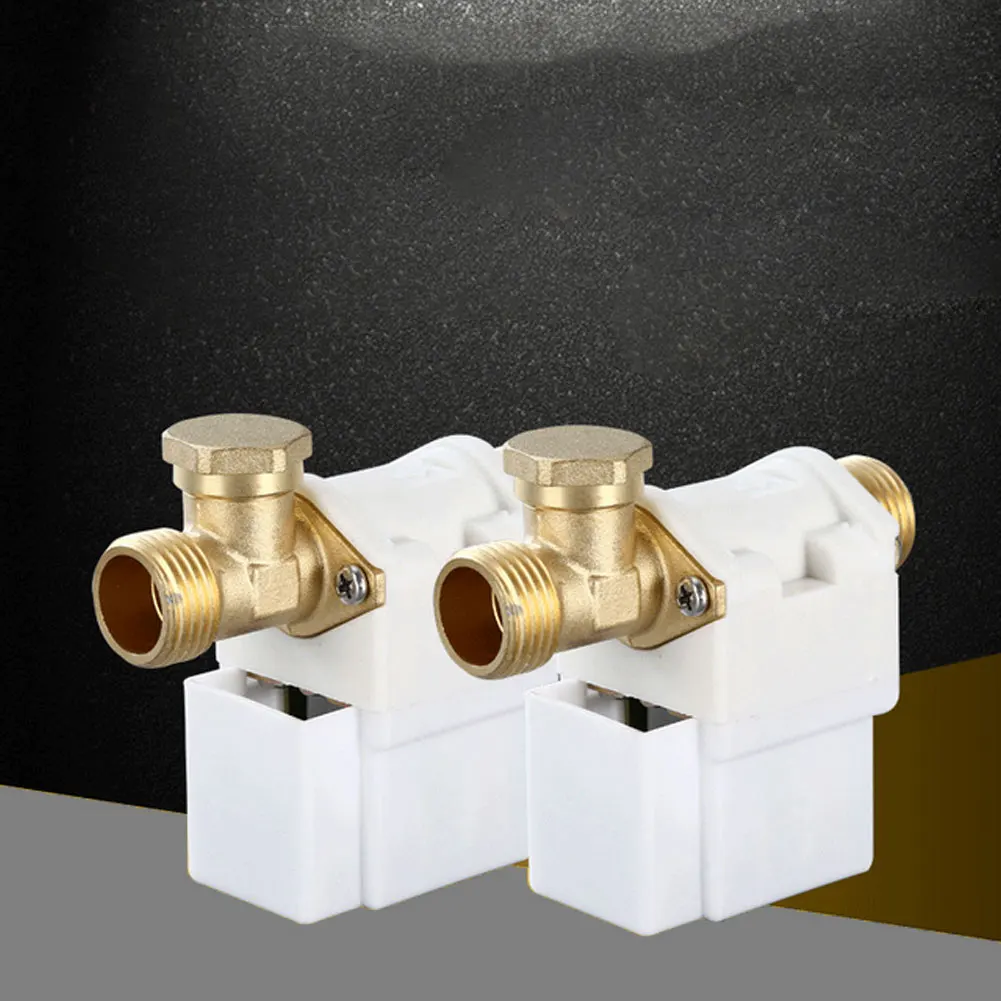 

G1/2'' Brass Electric Solenoid Valve 12v DC Water Air Inlet Flow Switch For Water Control Valve DC Normally Closed Brass FCC-1S