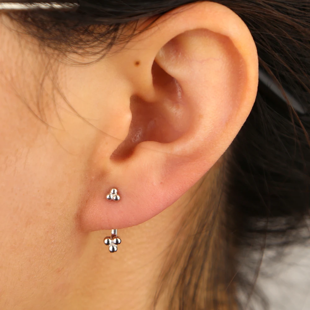 Женские серьги-гвоздики из серебра 100% пробы с высокой полировкой | Украшения и