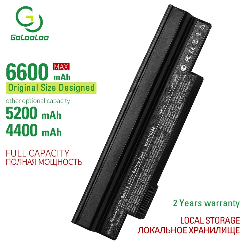 

Аккумулятор Golooloo для ноутбука Acer UM09C31, UM09H56, UM09H70, UM09H73, UM09H75, UM09G31, UM09G41, UM09G51, UM09H31, UM09H36, UM09H41