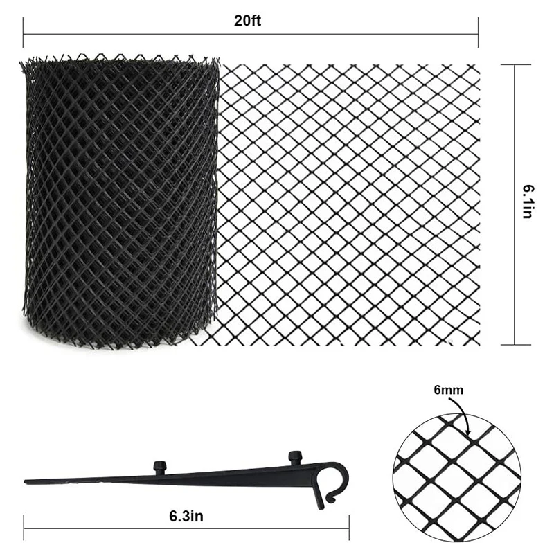 

Drainage Ditch Protection Net, Blade Protection Long Mesh Drainage Ditch Protection Roll Leaf Protection Splash Plate