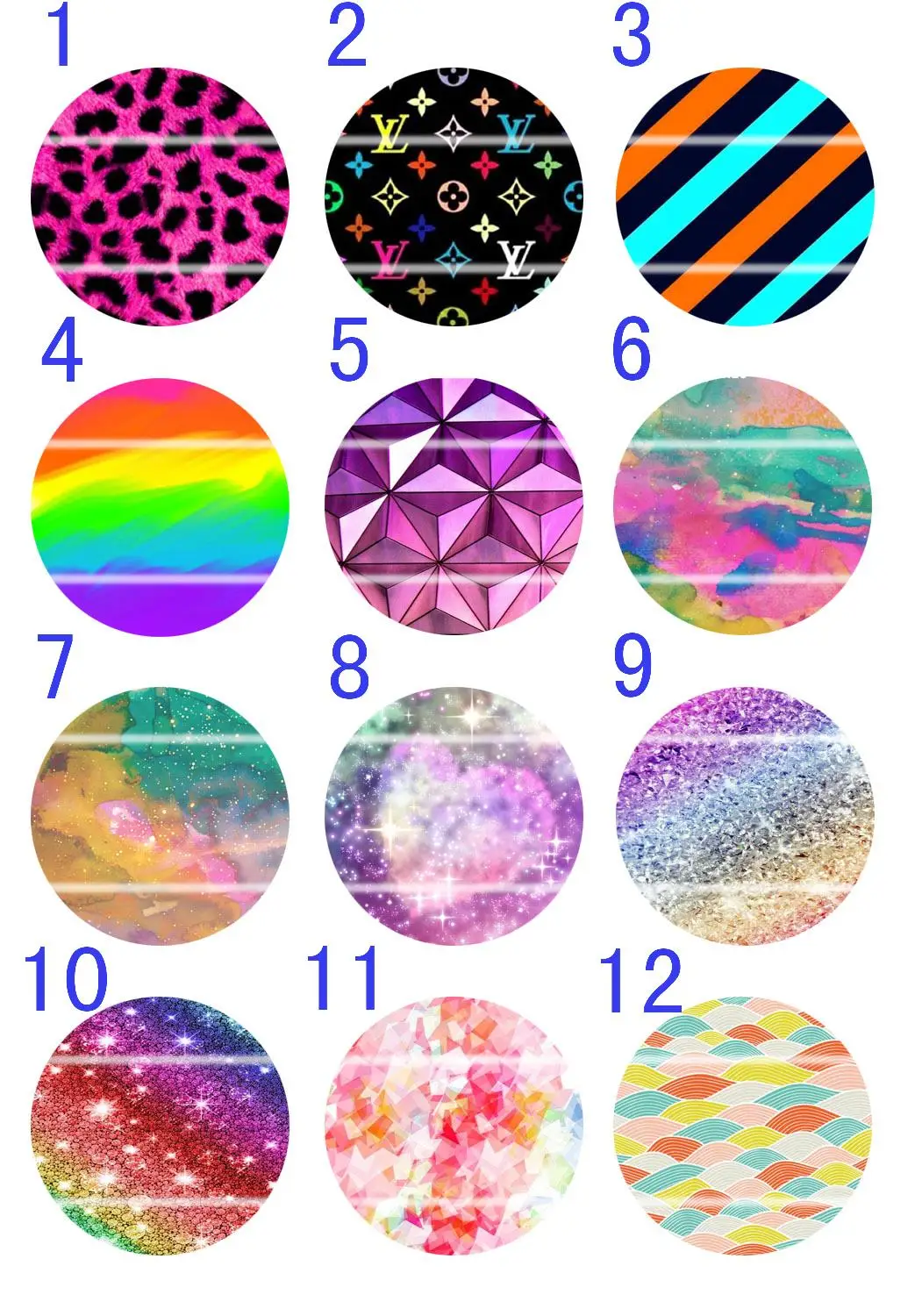 Ручная работа 10 мм ~ 30 красочное изображение искусственное ожерелье украшение и