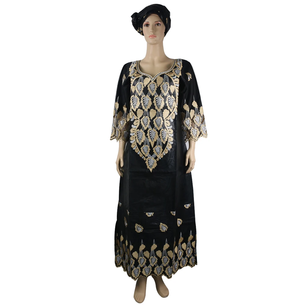 

MD african bazin riche women's dress traditional african dresses for women embroidery dashiki long dress plus size lady dresses