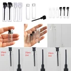 10 шт.лот черно-белая стеклянная бутылка 1 мл 2 мл 3 мл пустые флаконы для духов стеклянная флакон маленькая бутылка для масла