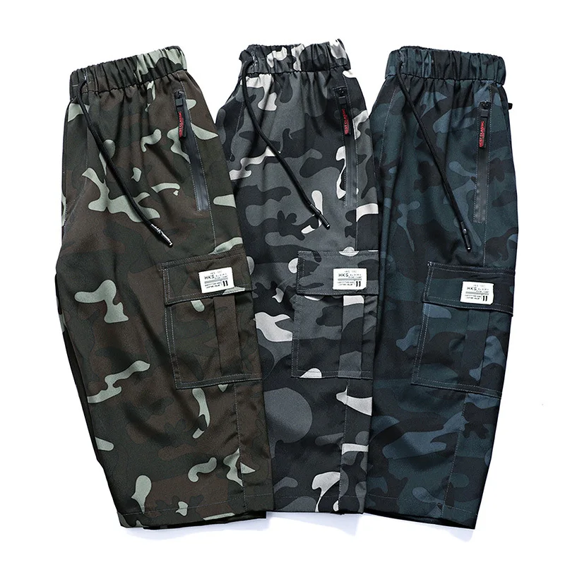 Брюки мужские камуфляжные до щиколотки повседневные Джоггеры в стиле милитари