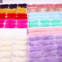 40pcscard 37cm fur mink pompoms bowknot for sewing on knitted scarf shoes hats fur diy pompones crafts hair accessories
