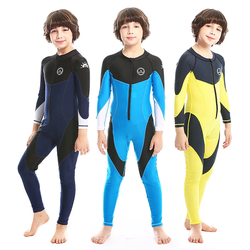 

ZCCO Boys girls Wetsuit Surfing Rash Guards Children's Skin diving suit long-sleeve Sun-proof swimwear snorkeling Swimsuit