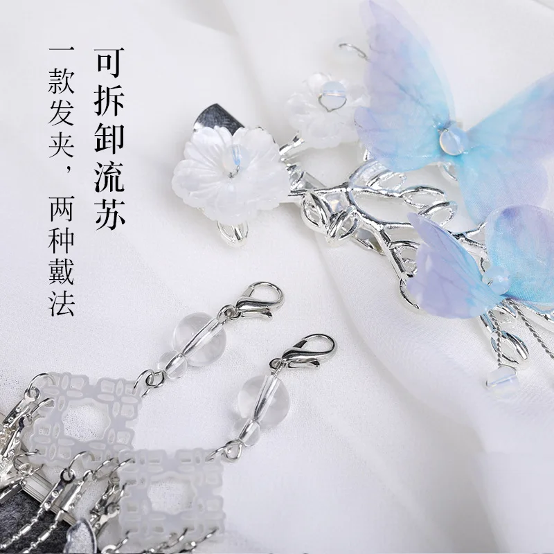 Аксессуары для девочек зажим волос с бахромой головной убор бабочкой пошаговый