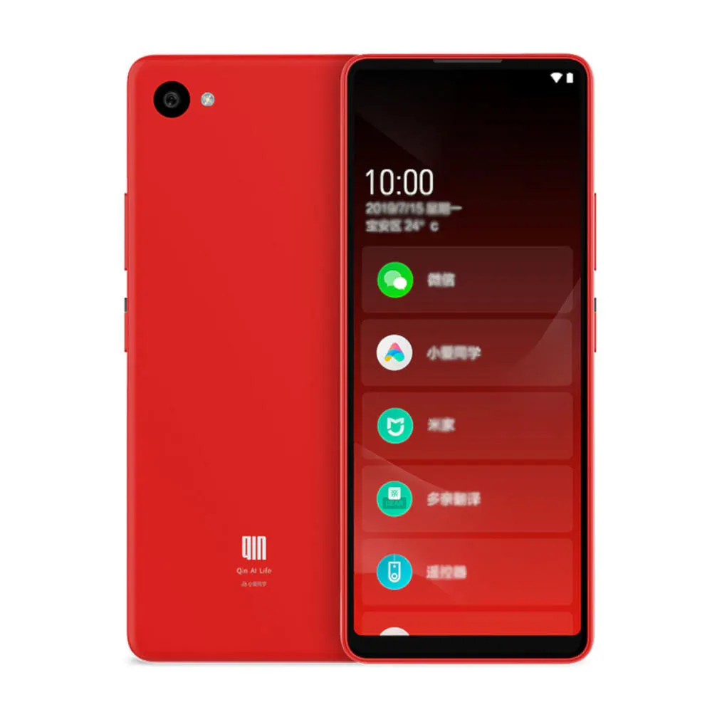 Xiaomi QIN Full screen Phon e 4G сеть с wifi 5,05 дюймов 2100 мАч Andriod 9,0 SC9832E четырехъядерный функция wifi AI переводчик - Цвет: Красный