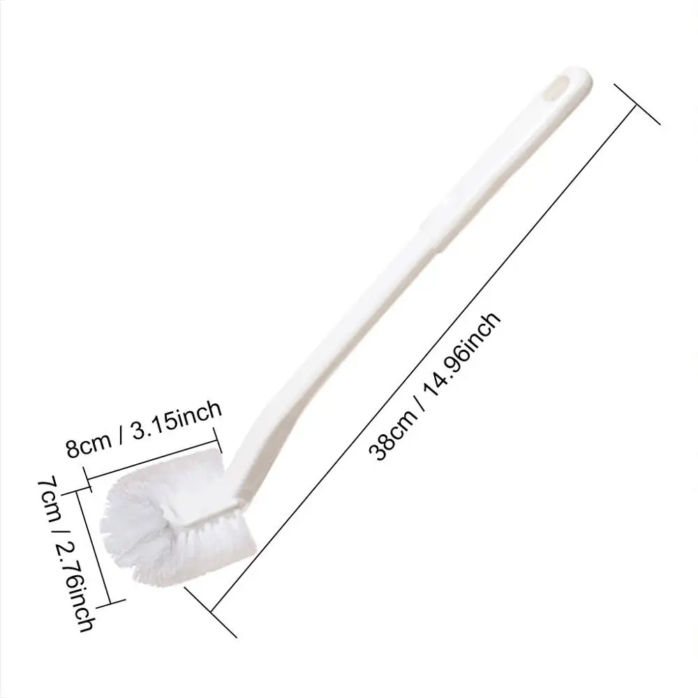 

3pcs New House Long Handle Hemisphere L-shaped Toilet Brush Bathroom Wash Clean Creative Cleaning Toilet Sponge Brush White